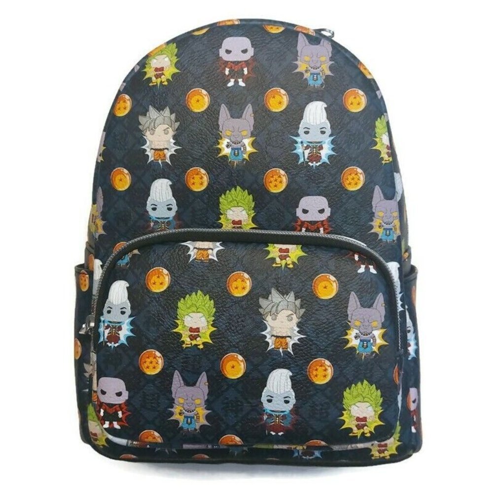 Funko Pop Dragonball Z Super MINI Backpack Black Multi-Color 11" x 9" Ages 8+
